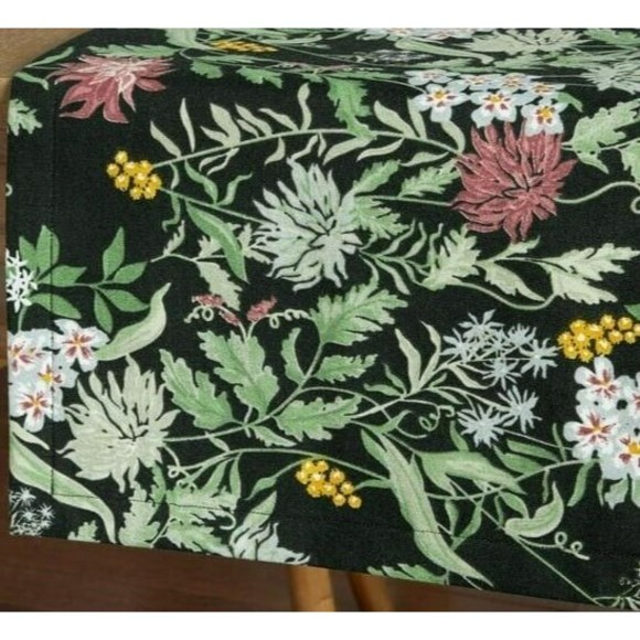 Drew Barrymore Table Runner 6 Napkins Basket Beautiful Gray + Floral 8-Piece Set - Picture 11 of 16